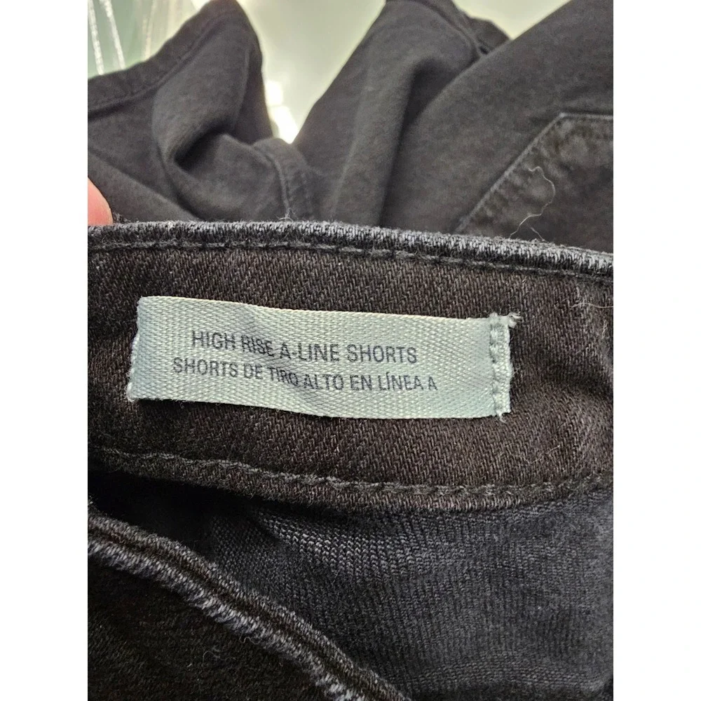 Universal Thread Womens High Rise A-Line Shorts Black Denim Casual Size 00